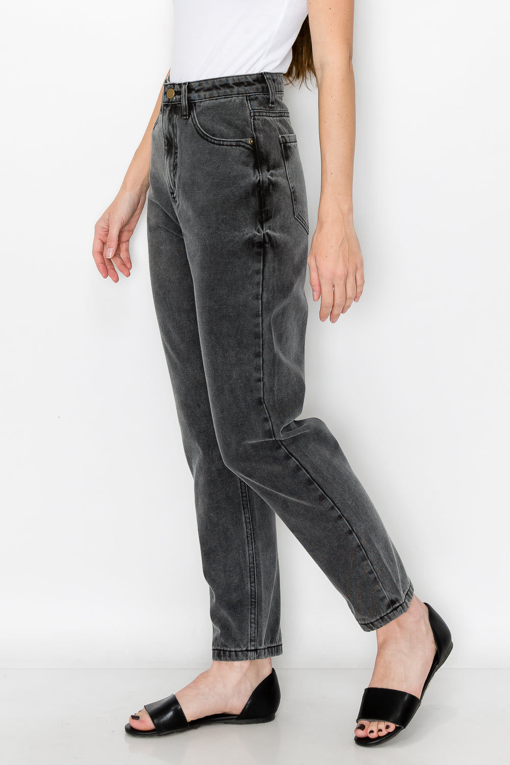 Buy Blue High Rise Distressed Mom Fit Jeans for Women Online